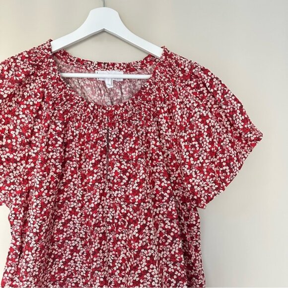APIECE APART Red Deia Floral Mini Dress size L - Picture 4 of 8
